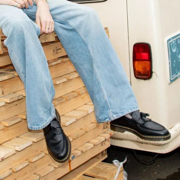 Dr. Martens Other - Dr. Martens Adrian Yellow Stitch Ambassador Leather Kiltie Tassel Loafers Size 6